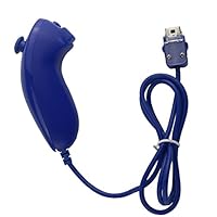 TinaWood Nunchuck Controller for Nintendo Wii Video Game (Blue)