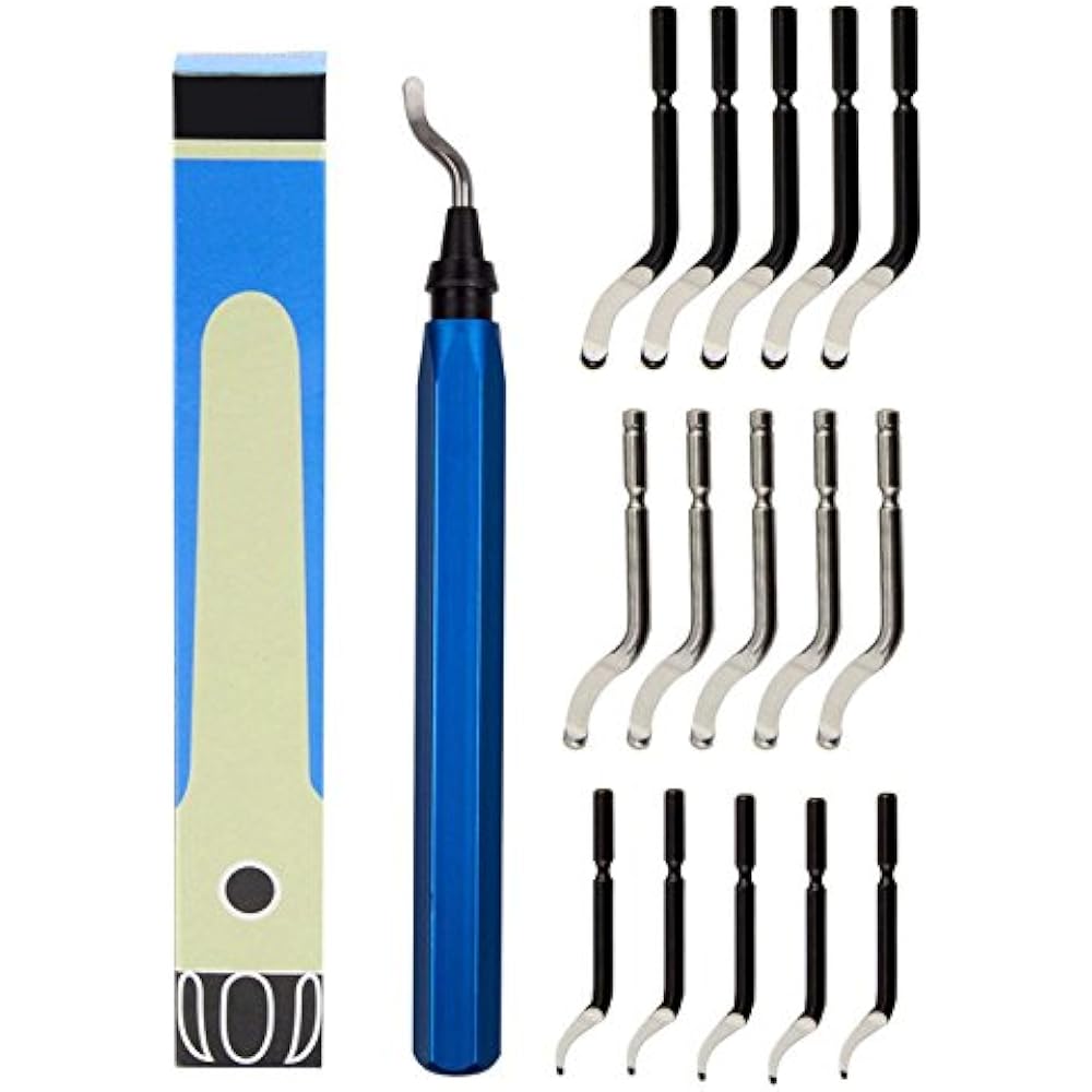 Hand Deburring Tool Kit Set With 15pc HSS Blade Practical For Cutting