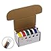 Striveday 24 AWG Hook Up Wire 1007 PVC Solid wire Kit box Electric wire 24 gauge 300V Cable (32.8ft Each Color)