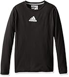 adidas Big Boys' Ultimate Long Sleeve Tee, Black, Small/8