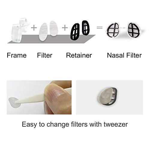 WoodyKnows Ultra Breathable Nasal Mask, Allergy Relief, Reduce Pollen (Round Nostrils, L(3 Frames)) - Thumbnail 7
