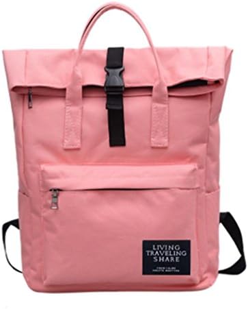 Wide Open Multipurpose Travel Backpack School Student Bookbag Large Capacity College Bag Travel Daypack For Women &amp; Men (Pink)
