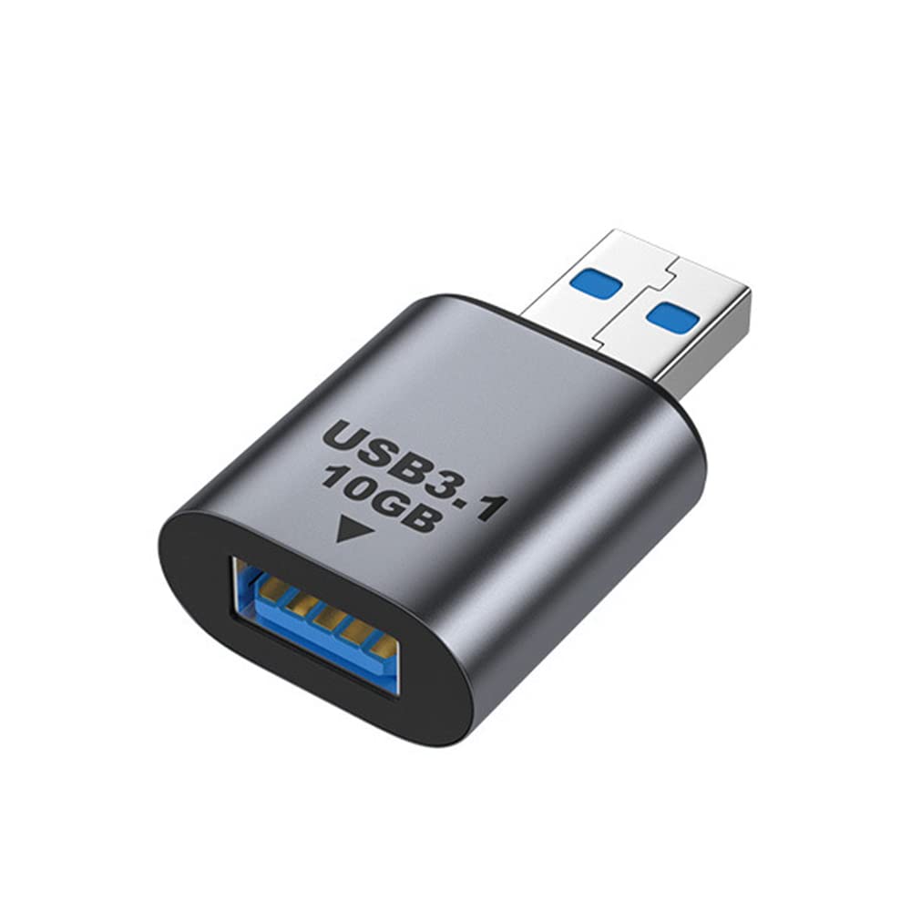 NFHK USB 3.0/3.1 Type A Female to USB 3.0/3.1 A Male Data Adapter 10Gbps Extension for Laptop Desktop