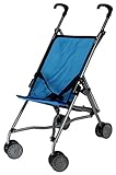 Umbrella Blue Doll Stroller Blue with Swiveling Front Wheels