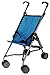 Umbrella Blue Doll Stroller Blue with Swiveling Front Wheels
