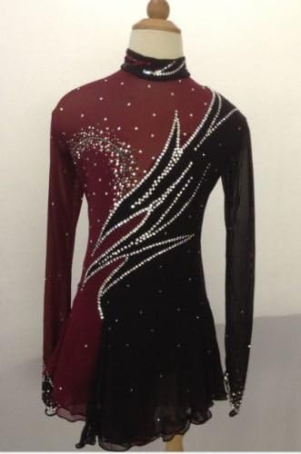 Brown Ice Skating Dress for Girls Custom Women Competition Skating Dresses Spandex