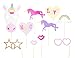 Unicorn Birthday Party Supplies - Unicorn Decorations Including Happy Birthday Banner, Large Unicorn Foil Balloons, Gold Unicorn Headband, Photo Booth Props, Glitter Unicorn Cake Toppers, More