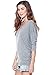 Alexander + David Women’s Modal Knit V-Neck Dolman Tunic Top with ¾ Long Sleeves (S-XL) (Charcoal, Large)