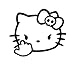 CCI Hello Kitty Middle Finger Decal Vinyl Sticker|Cars Trucks Vans Walls Laptop| Black |5.5 x 4.5 in|CCI1204