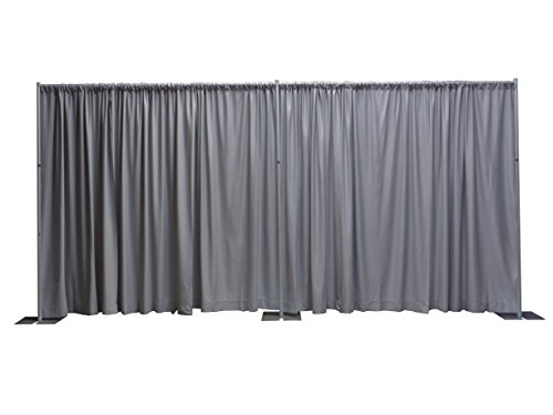 OnlineEEI, Premier Pipe and Drape Backdrop or Room Divider Kit, 8ft x 20ft, Gray - Thumbnail 6
