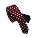 Elviros Men's Eco-friendly Fashion Polka Dot Skinny Tie 1.6'' (4cm) Wine