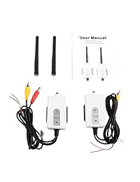 LeeKooLuu RCA Transmisor y receptor inalámbrico de video en color para el sistema de cámara de respaldo para automóvil   camioneta   camioneta   camioneta   camioneta 12V 24V 2.4GHz para el sistema de monitoreo de la cámara de visión trasera que trabaja e