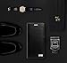 FYY [Genuine Leather Wallet Case for Samsung Galaxy S8 2017, Handmade Flip Folio Wallet Case with Kickstand Card Slots Magnetic Closure for Samsung Galaxy S8 2017 Black