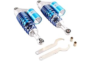 Mallofusa 11 Inch 280mm Pair Motorcycle Shock Absorber Rear Suspension Universal Compatible for Honda Suzuki Yamaha Kawasaki ATV Go Kart Quad Dirt Sport Bikes Blue