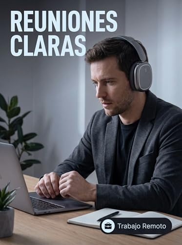 TEISCHE ND905-ANC Wireless Headphones with Bluetooth 5.4 Headband, Active Noise Cancellation (3 Modes), 3 Equalizers, 40H Autonomy, Magnetic Pads and Dual Connection (Black)