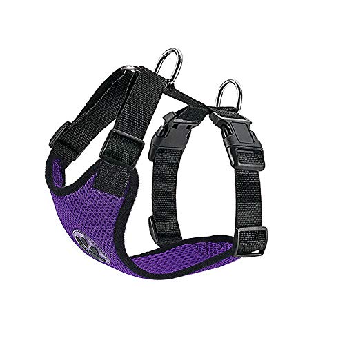 SlowTon Dog Car Vest Harness Multifunction Adjustable Double-Ring Breathable Mesh Fabric Harness for Cat Puppy Road Trip Daily Walks — image 1