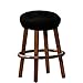 COTTON CRAFT - 100% Cotton Twill Bar Stool Cover 2 Pack - Black - 12 Inch Round - Tufted Stool Cover is Filled with Comfortable 100% Poly Fill and has an Elastic Skirt to Keep it Locked in Place