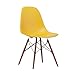 Poly and Bark Vortex Side Chair Walnut Legs, Yellow