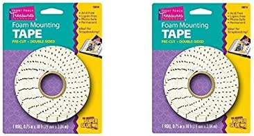 Foam Mounting Tape - Precut Double Sided Bundle of 2 Rolls