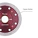 Vceoa 4 Inch Super Thin Diamond Saw Blade for Cutting Porcelain Tiles,Granite Marble Ceramics (4