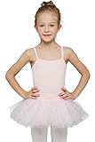 MdnMd Girls' Glitter Camisole Tutu Leotard