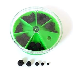 Zite Fishing Assortiment De 100 Perles De Pêche En Caoutchouc Souple 2-8 Mm