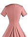GownTown Women's 1950s Retro Vintage V-Neck Party Swing Dress Cocktail Dress Salmon