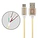USB Type C Cable ESEEKGO 3 Pack Cable Braided Dirtproof Data Sync Charging Cable Compatible for Galaxy Note8 S8,S9,LG V20/G6 (2M/6.6FT Gold White Pink)