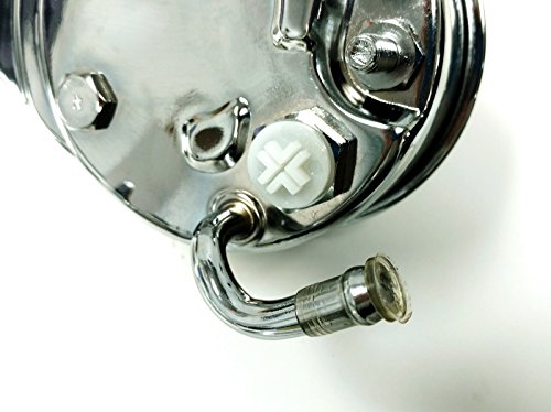 SBC Chevy Chrome Saginaw Style Power Steering Pump w/Bracket & Chrome Pulley