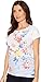 Joules Women's Nessa Printed Jersey T-Shirt White Stripe WHITSTABLE Floral 10