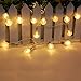 Lezuoey Fairy Lights Battery Operated 33Ft 80 Led Bulb Globe String Lights 8 Modes with Remote for Indoor Outdoor Patio Christmas Decorative Lights Warm White