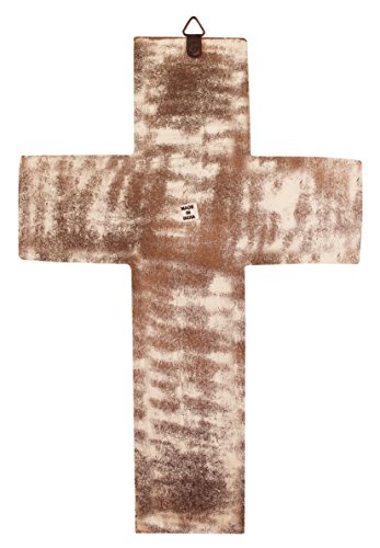 The StoreKing Wooden Decorative Wall Cross French Handmade Plaque Religious Altar Cross Home Living Room Home Decor (Design9) - Thumbnail 2