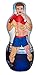 Inflatable Two Sided Karate and Boxing Punching Bag | Includes One Inflatable 5 Foot Tall Bop Bag with Illustration of a Karate Master on One Side and Boxer on Reverse Side
