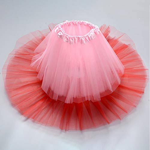 Koogel 6 PCS Multicolor Tutu Skirts,3-Layer Ballet Tutus