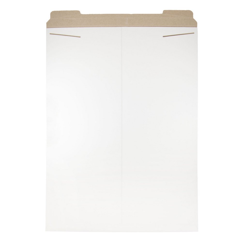 JAM PAPER Stay-Flat Photo Mailer Envelopes with Peel & Seal Closure - 20 x 27 - White - Sold Individually