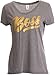 Ann Arbor T-shirt Co. Boss Lady | Funny Bossy Alpha Female Glitter Glam Bling Ladies' V-Neck T-Shirt-(Vneck,M),Grey Frost