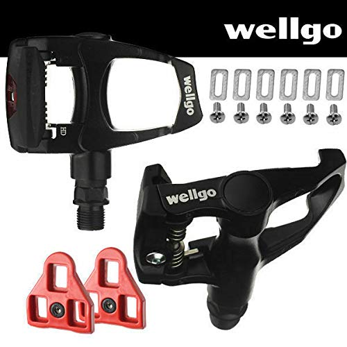 Wellgo Bike Look Delta (9 Degree Float) Compatible - Indoor Cycling & Road Bike Bicycle Pedal Set White - Thumbnail 2