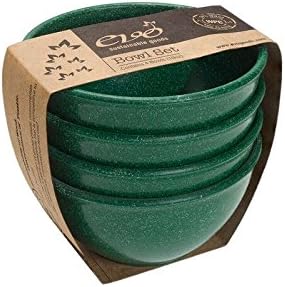 EVO Sustainable Goods 10 oz. Bowl Set, Dark Green