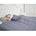 CuteKing Cooling Weighted Blanket 60x80 Inches for Queen or Full Size Bed, 20lbs for Individual Between 150-200lbs, 100% Oeko-Tex Certified Cotton with Glass Beads for Adult, Dark Grey