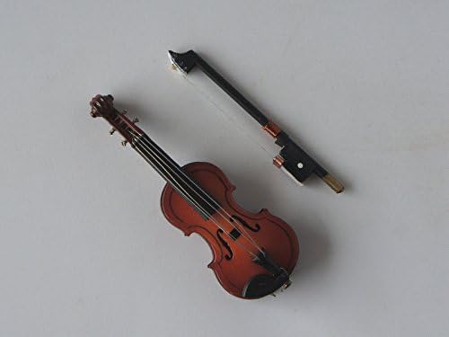 Violin Miniature 1/12th Scale Musical Instrument In Black Vinyl Case With Metal Clasp