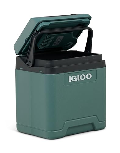 IGLOO IE27 elektrische Kühlbox, 12V und 230V, 27L - kompakter Mini-Kühlschrank für Auto, Camping, Urlaub, Boot, Festivals - leicht, tragbar, mit prakt