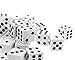 Juvale Bulk Dice - 100 Piece Set - 16mm Dice with Dice Bag - Black & White Traditional Dice for Casinos, Board Games, Dice Games - 5/8- Inches