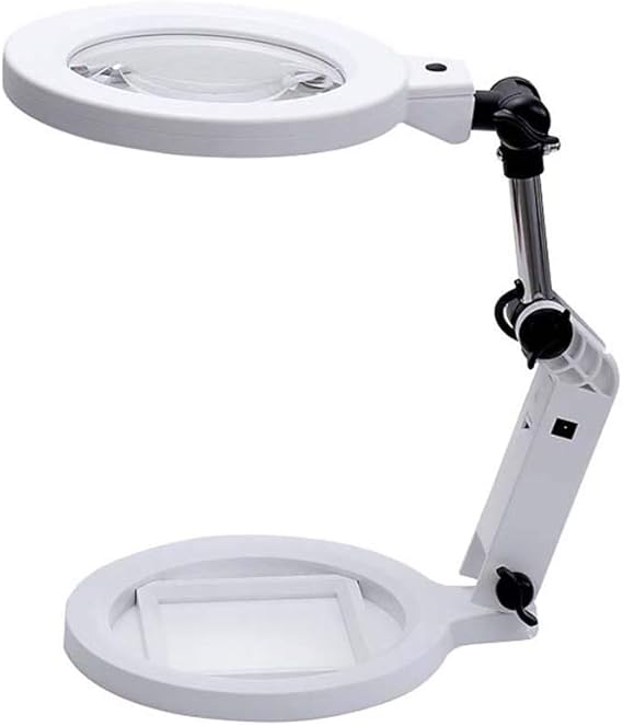 Loupe 5X HD avec lumière LED, de loupe sur Support Pliable
