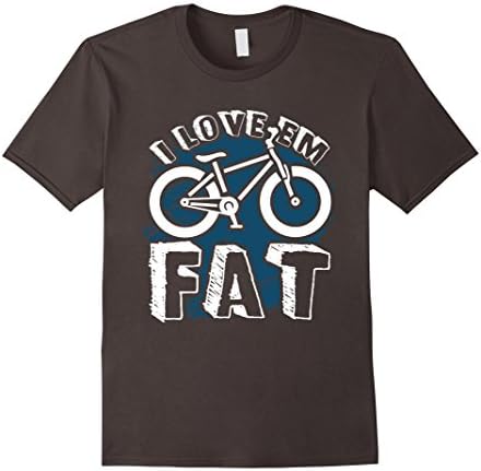 Mens Fatbike Shirts - I Love Fatbike Tshirts Medium Asphalt