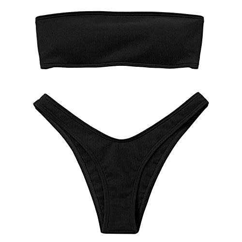 UMIPUBO-Bikini-Set-Donna-in-Tinta-Unita-Costumi-da-Mare-Due-Pezzi-Spiaggia-Costumi-da-Bagno-Vita-Bassa-Bikini-Senza-Spalline-Push-Up-Beachwear-Swimwear