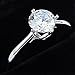 iSilver Classical 1ct 925 Sterling Silver Solitaire Ring Engagement Wedding