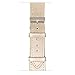 COVERY Compatible with Apple Watch Band, 42mm 44mm Watch Band Soft Genuine Leather Strap Wristband Compatible Apple Watch Series 4(44mm),Series 3, Series 2, Series 1, (42mm) Sport & Edition - Gold
