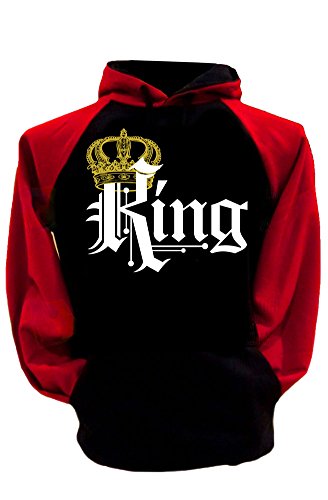 Hooded Sweatshirt Red And Black King And Queen Hoodies King Queen