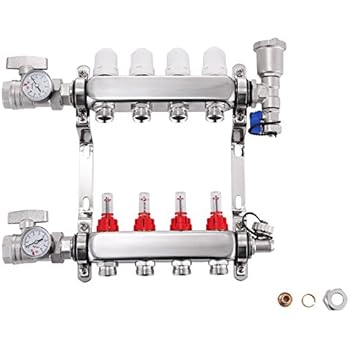 Amazon Com Mophorn Radiant Floor Manifold 4 Loop Radiant Floor
