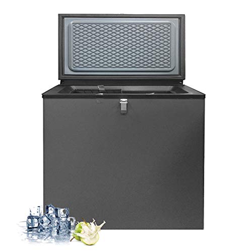 SMAD Gefriertruhe, Kompakter Gefrierschrank für Camping, 12 V / 220 V/Gas/Energiesparfunktion, 70L, Schwarz
